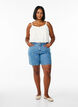 Top met een golvende zoom, Vanille, Model image number 1