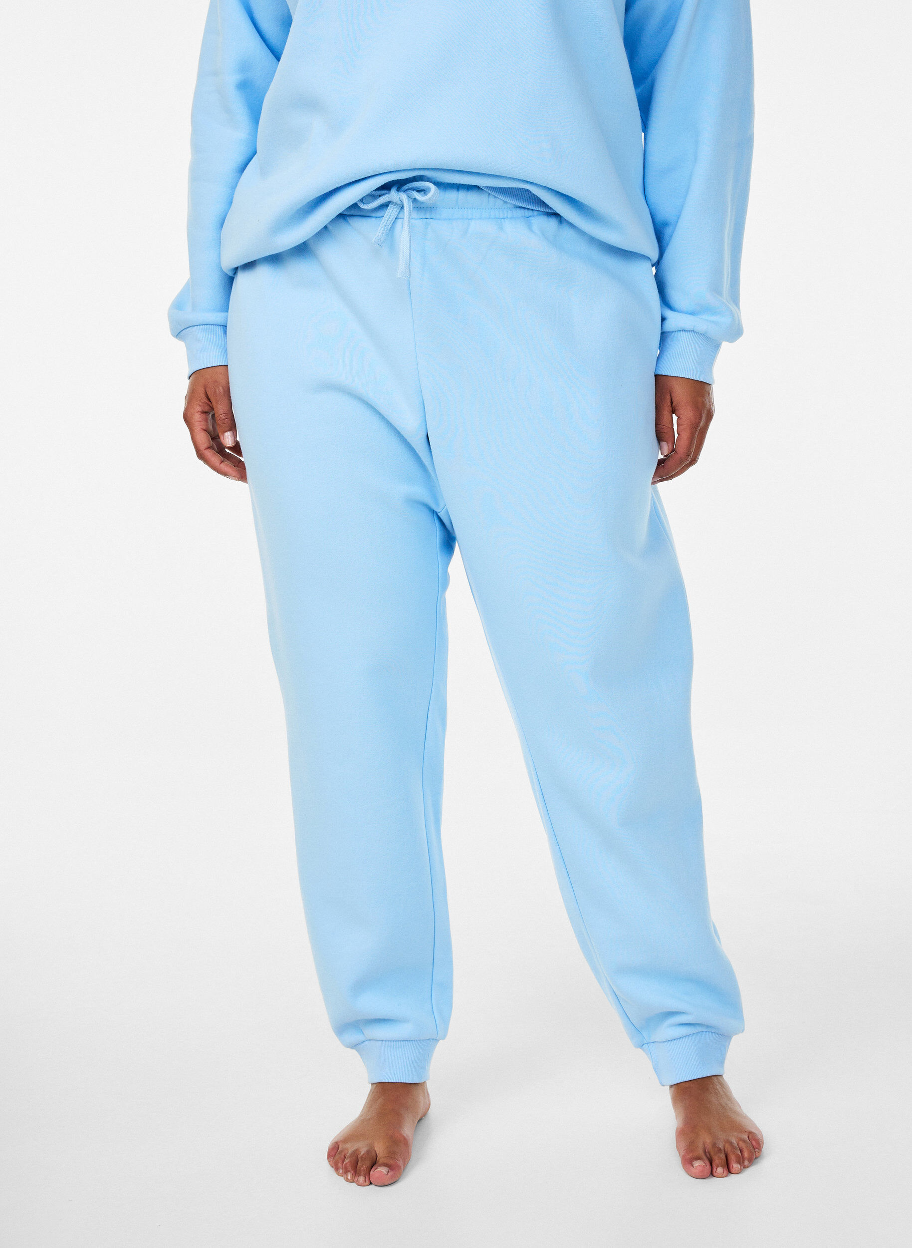 ZizziSweatpants met hoge taille, Blauw, Model image number 2