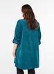Corderoy jurk met rits en 3/4-mouwen, Groen, Model image number 2