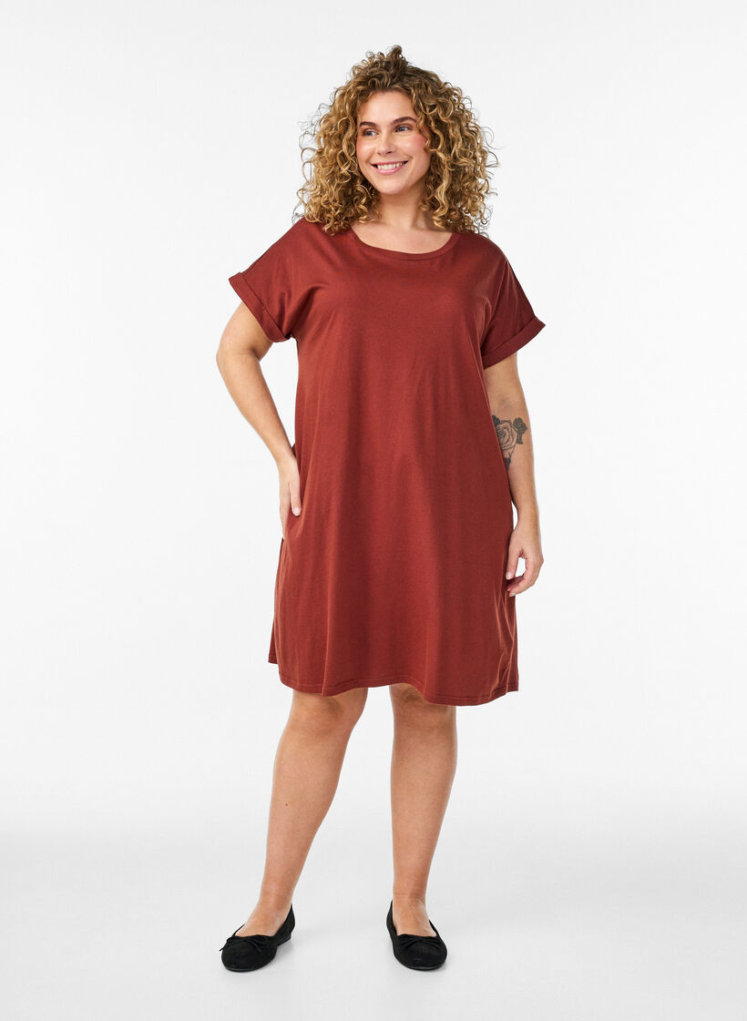 2-pack Robe T-shirt &agrave; manches courtes, Orange, Model image number 1