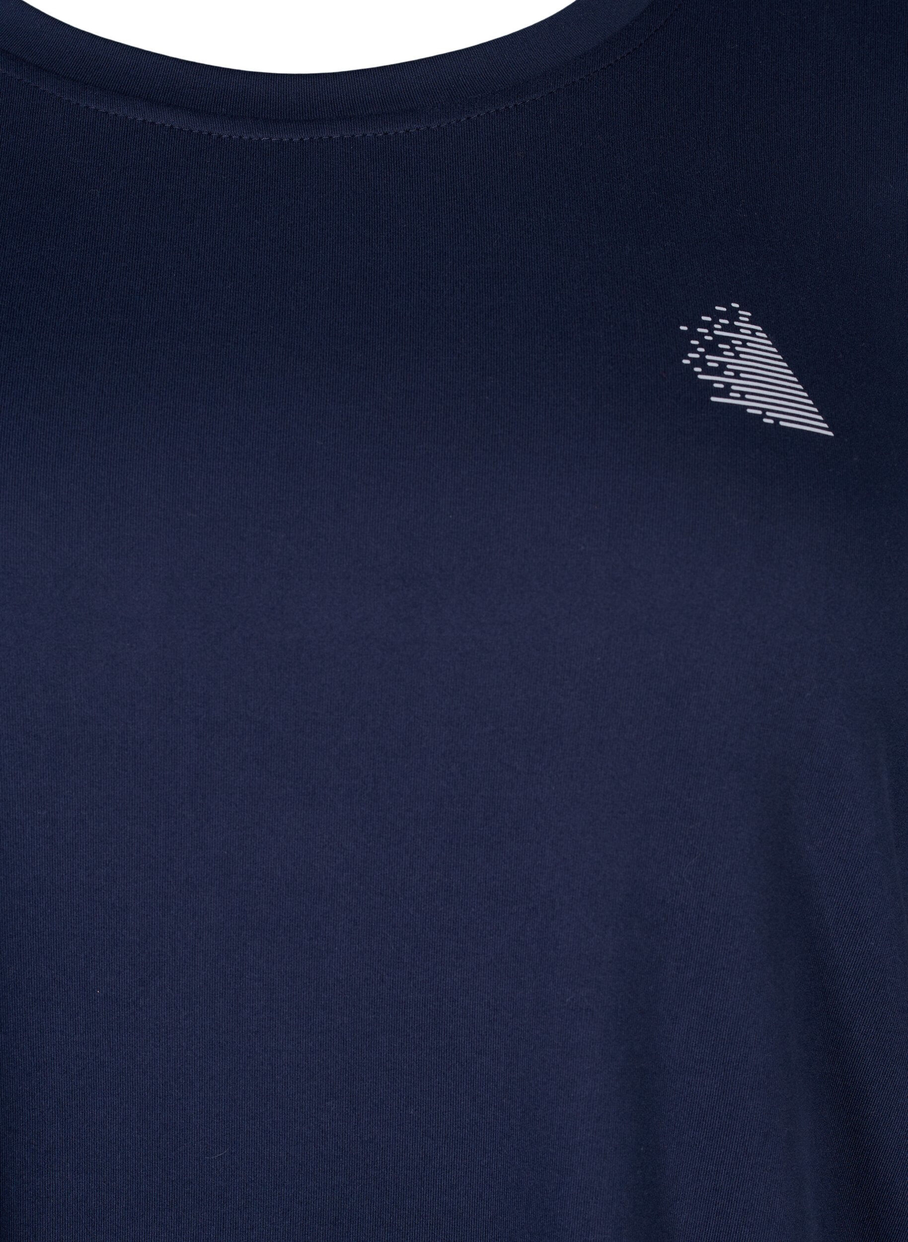 ZizziTrainingsblouse met 3/4-mouwen, Blauw, Packshot image number 2