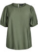 Viscose blouse met 1/2 mouwen, Groen, Packshot image number 0