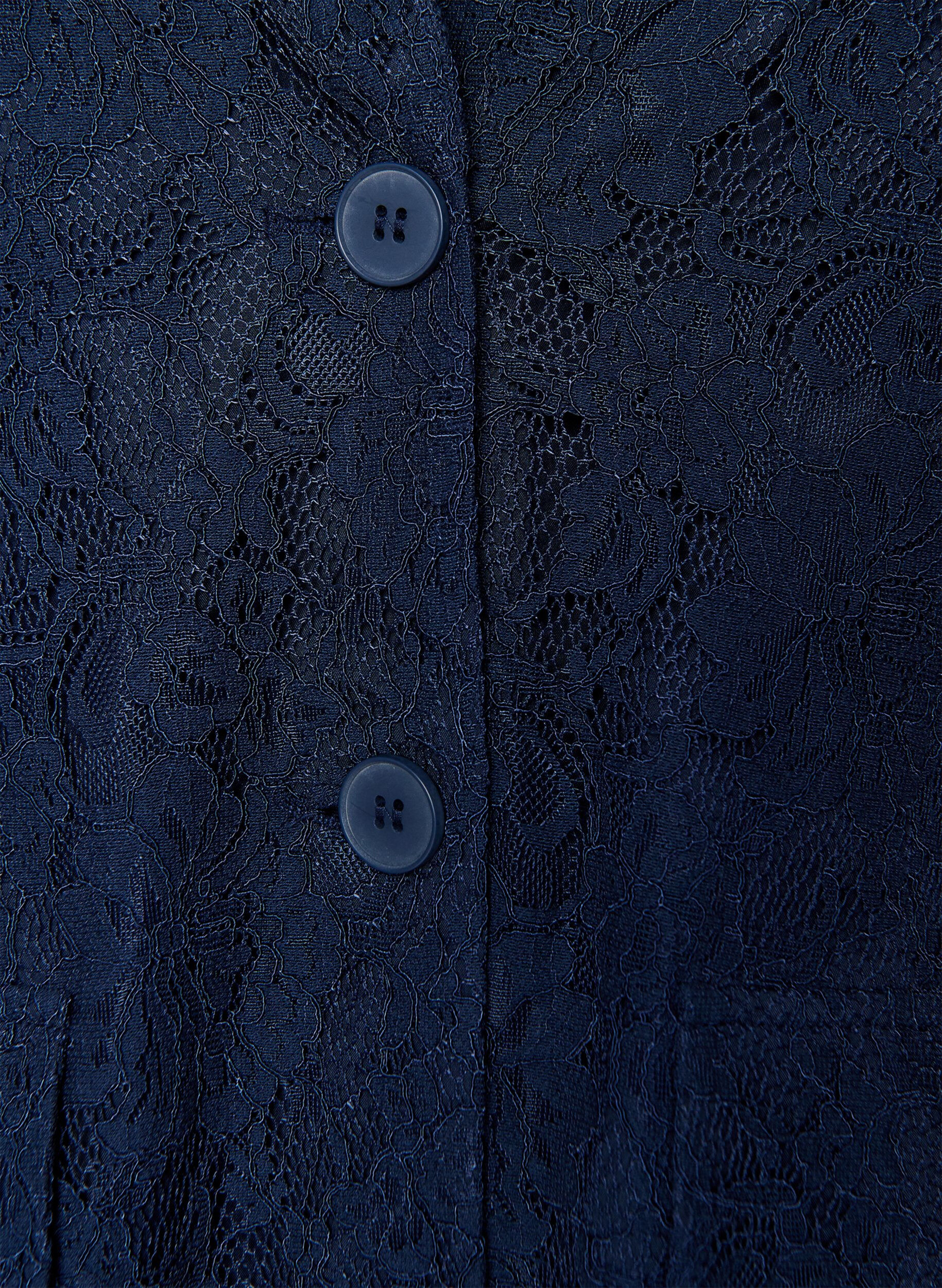 ZizziKanten blazer met knoopsluiting, Blauw, Packshot image number 2