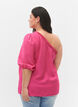 One-shoulder blouse in viscose, Roze, Model image number 2