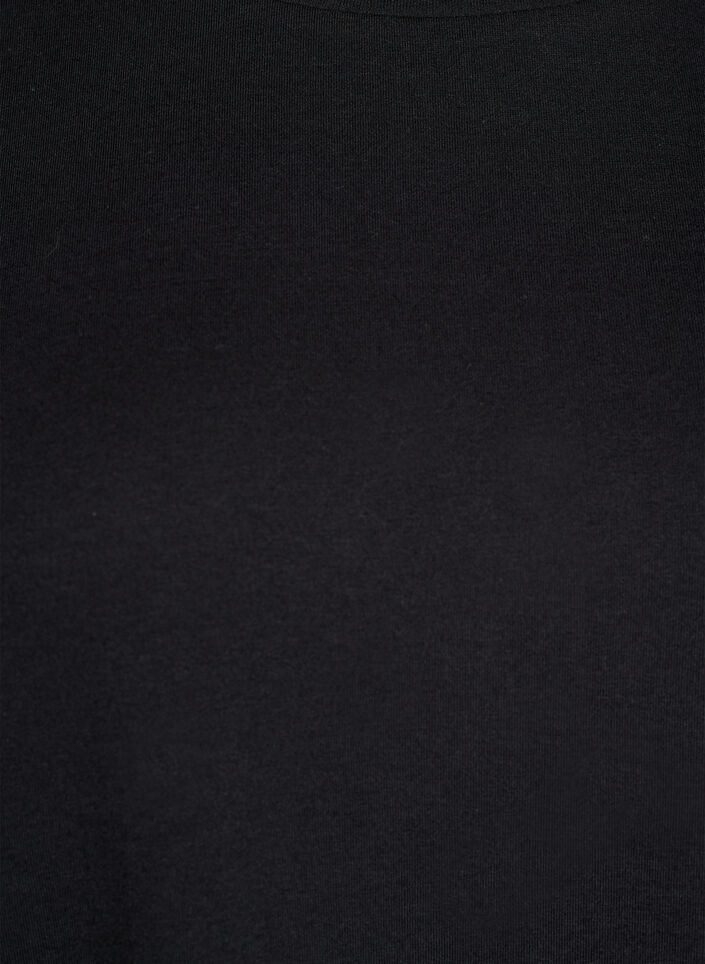 T-shirt-jurk met een transparante mesh zoom, Zwart, Packshot image number 2