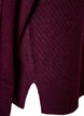 Gebreide blouse met V-vormig geribd patroon en zijsplitjes, Rood, Packshot image number 3