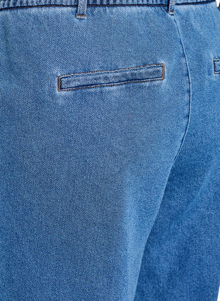 ZizziLosse pasvorm jeans met een elastische tailleband en een trekkoord, Blue Denim, Packshot image number 3