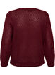 Gebreide blouse met een opengewerkt structuurpatroon, Rood, Packshot image number 1