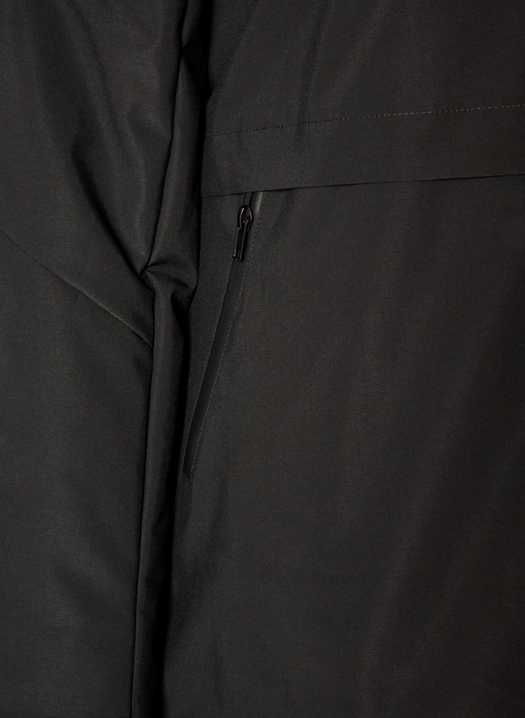 ZizziWinterjas met capuchon en verstelbare taille, Zwart, Packshot image number 3