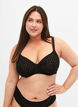 Beha met volledige bedekking en tekstopdruk, Black, Model image number 0