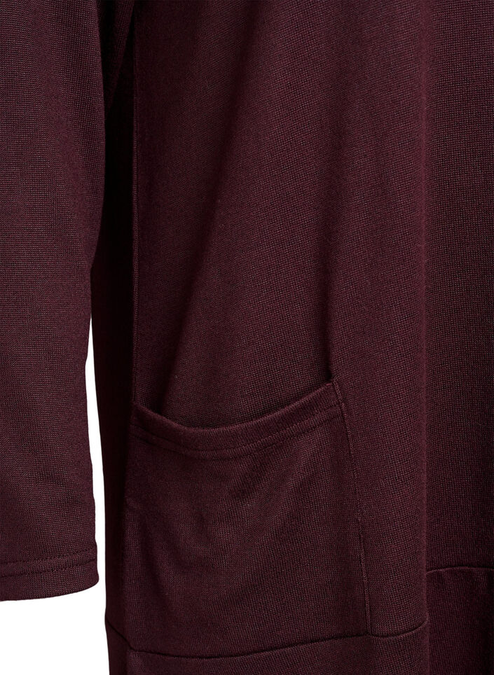 Jersey-jurk met hoge hals en zakken, Rood, Packshot image number 3