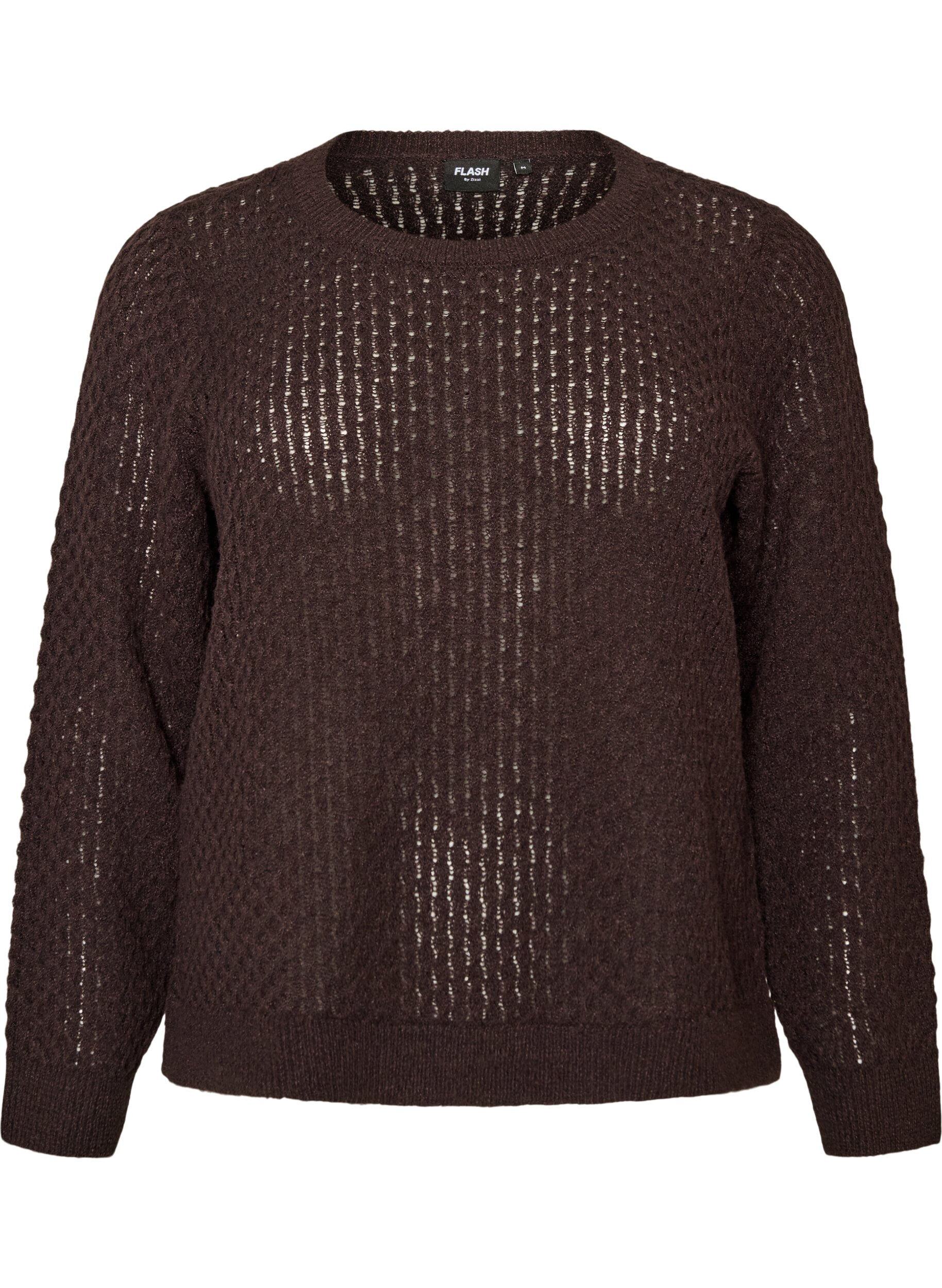 Gebreide blouse met een opengewerkt structuurpatroon