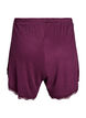 Lichte nachtshorts met ribde structuur en kanten afwerking, Donker Bordeaux, Packshot image number 1