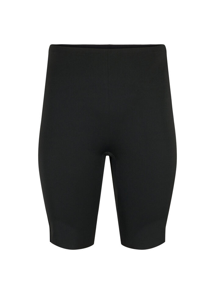 Lange, lichte shapewear korte broek, Black, Packshot