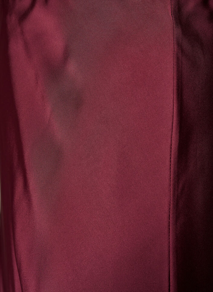 Satijnen midi rok, Rood, Packshot image number 2