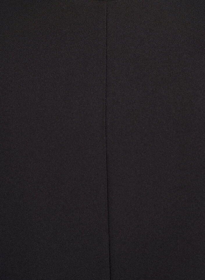 Korte mouwen blouse met figuurnaden, Zwart, Packshot image number 2