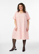 Jurk met korte mouwen en een V-hals, Roze, Model image number 0