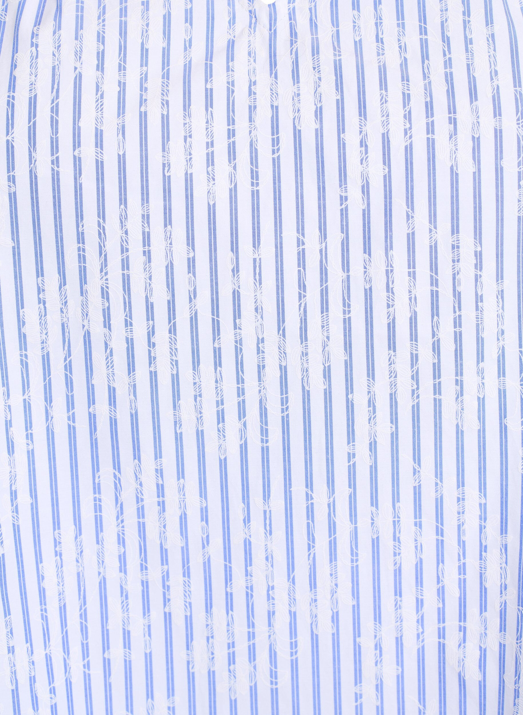 ZizziMouwloze blouse met strepen en bloemenprint, Blauw, Packshot image number 2