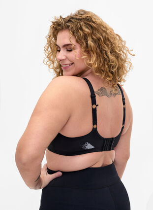 ZizziCORE, HIGH SUPPORT WIRE BRA - Sportbeha met beugel, Black, Model image number 1