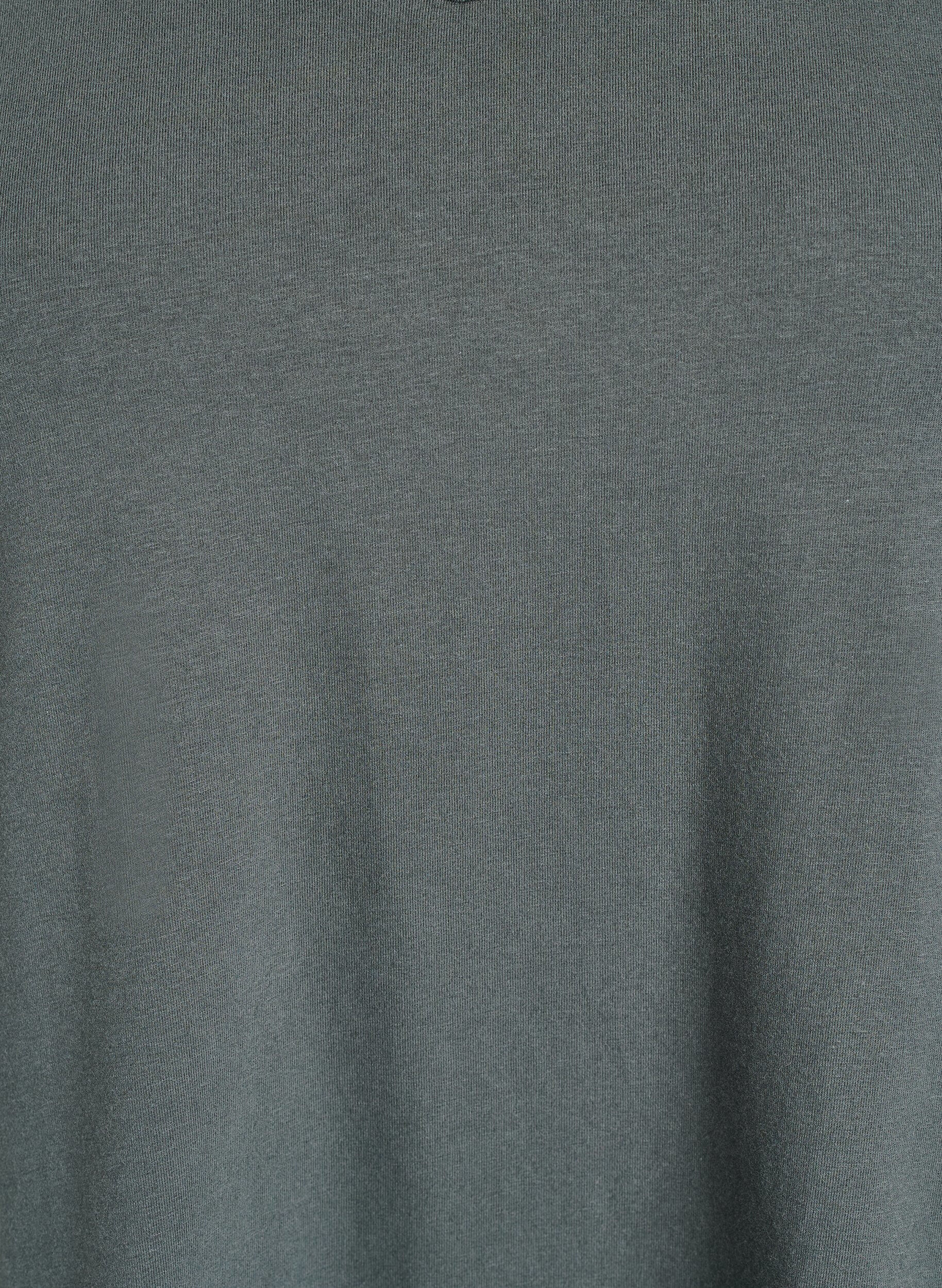 ZizziEffen basic katoenen T-shirt, Groen, Packshot image number 2
