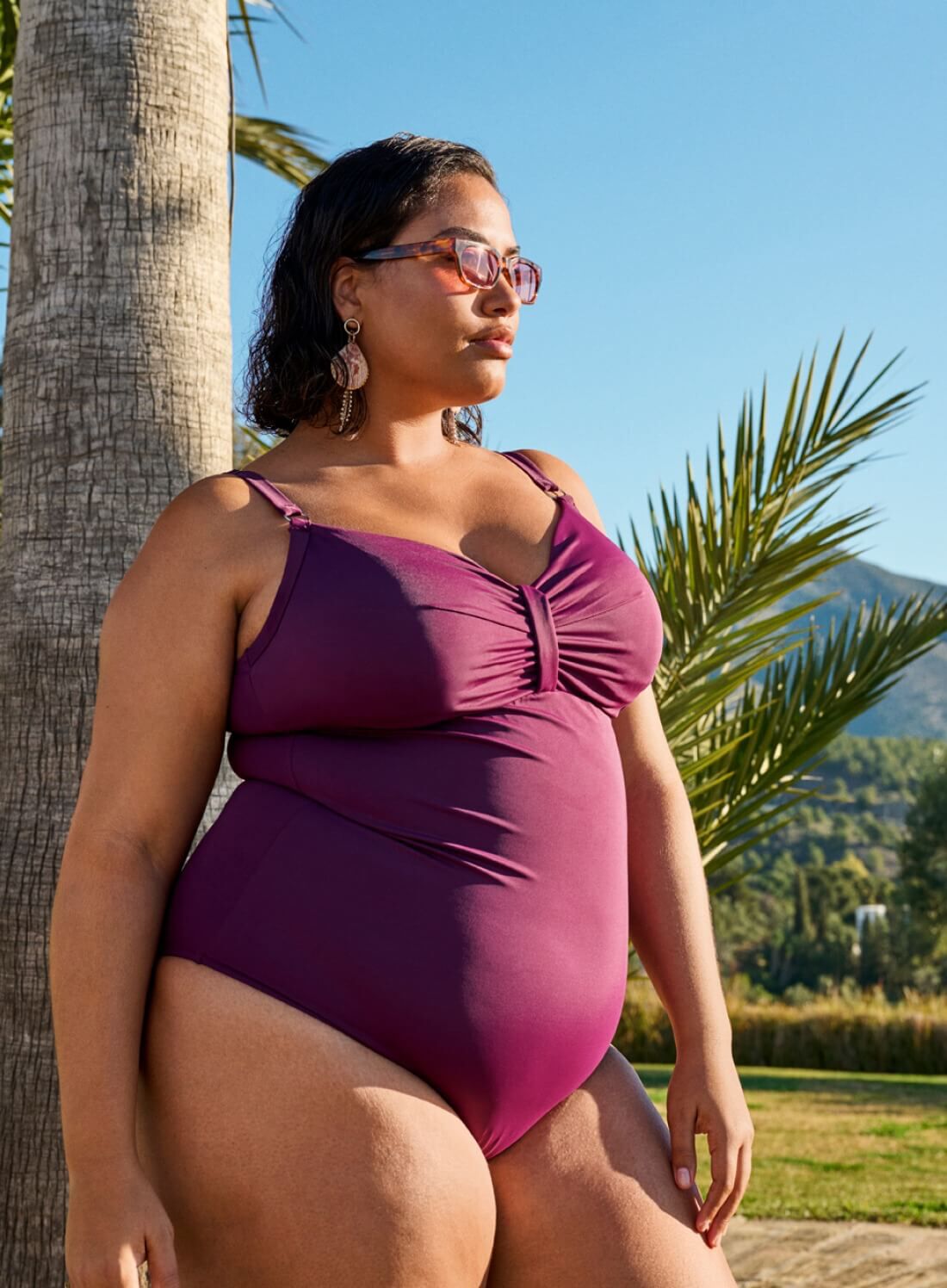 Zizzi Maillot de bain avec armature et drap&eacute;, , Model