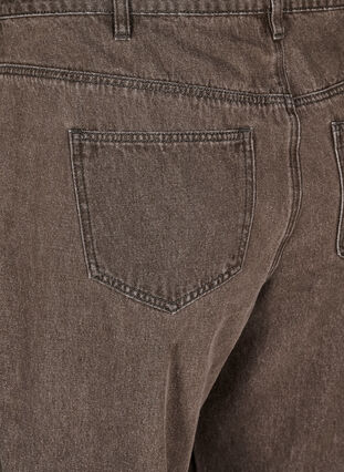 ZizziStraight-fit jeans in gekleurd denim, Brown Denim, Packshot image number 3