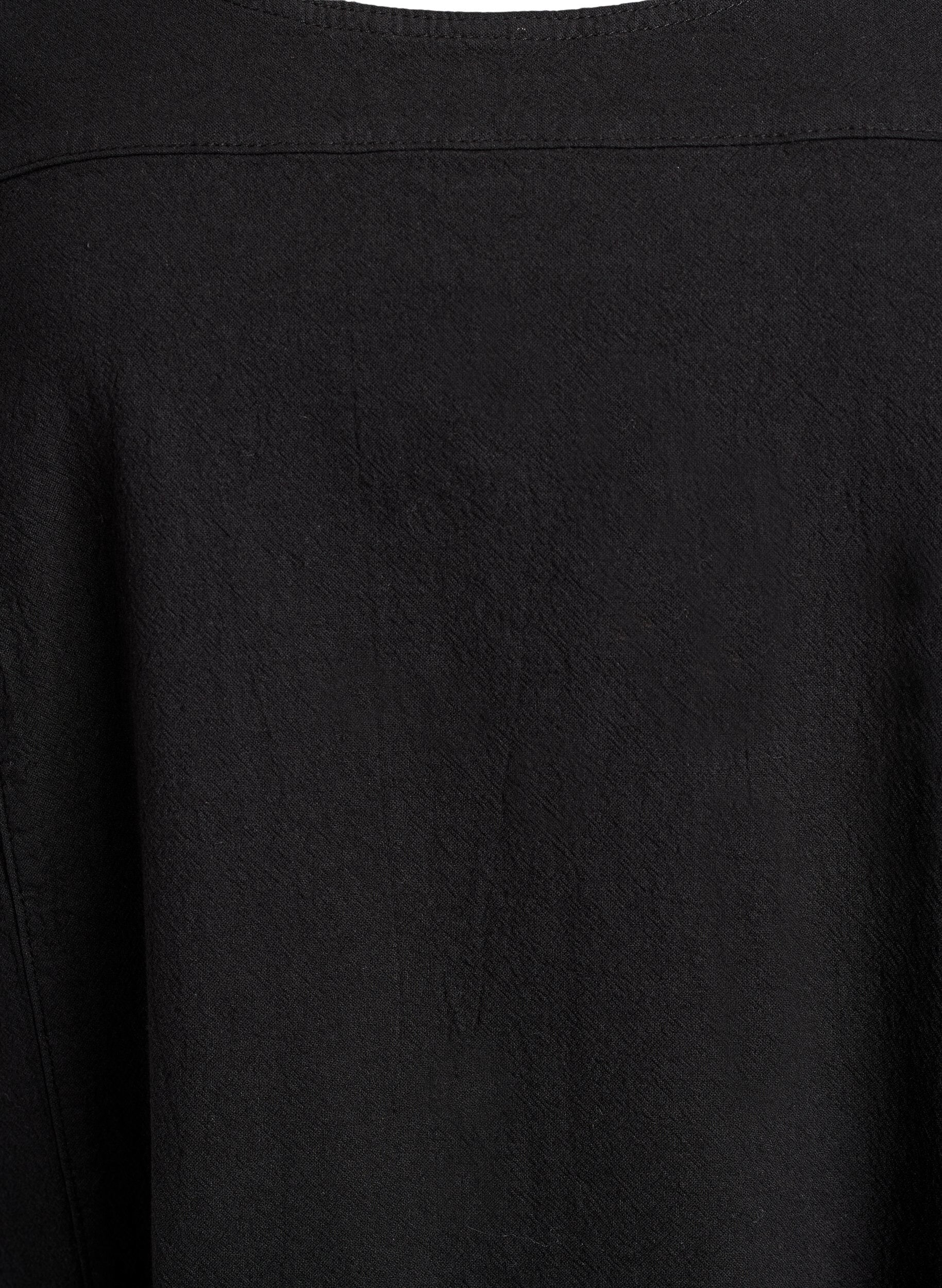 Zizzi Robe en coton &agrave; manches courtes, Noir, Packshot image number 2