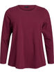 Basic jerseyblouse met lange mouwen, Donker Bordeaux, Packshot image number 0