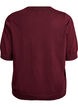 Fijngebreide blouse met korte mouwen, Rood, Packshot image number 1