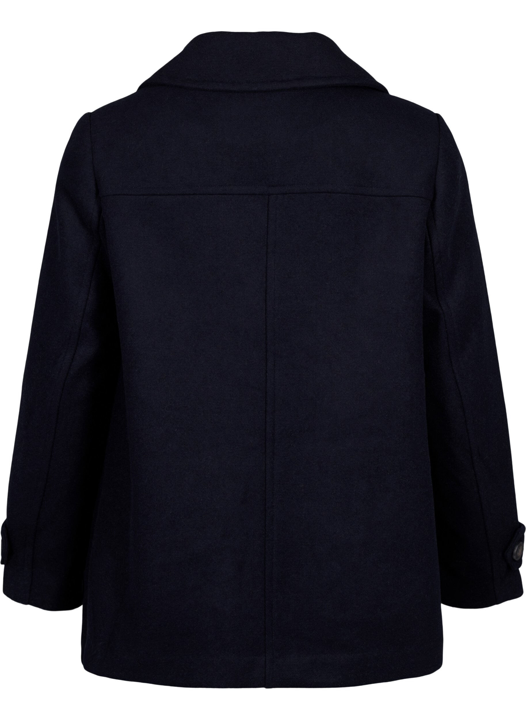 ZizziKorte jas met dubbele knoopsluiting, Blauw, Packshot image number 1