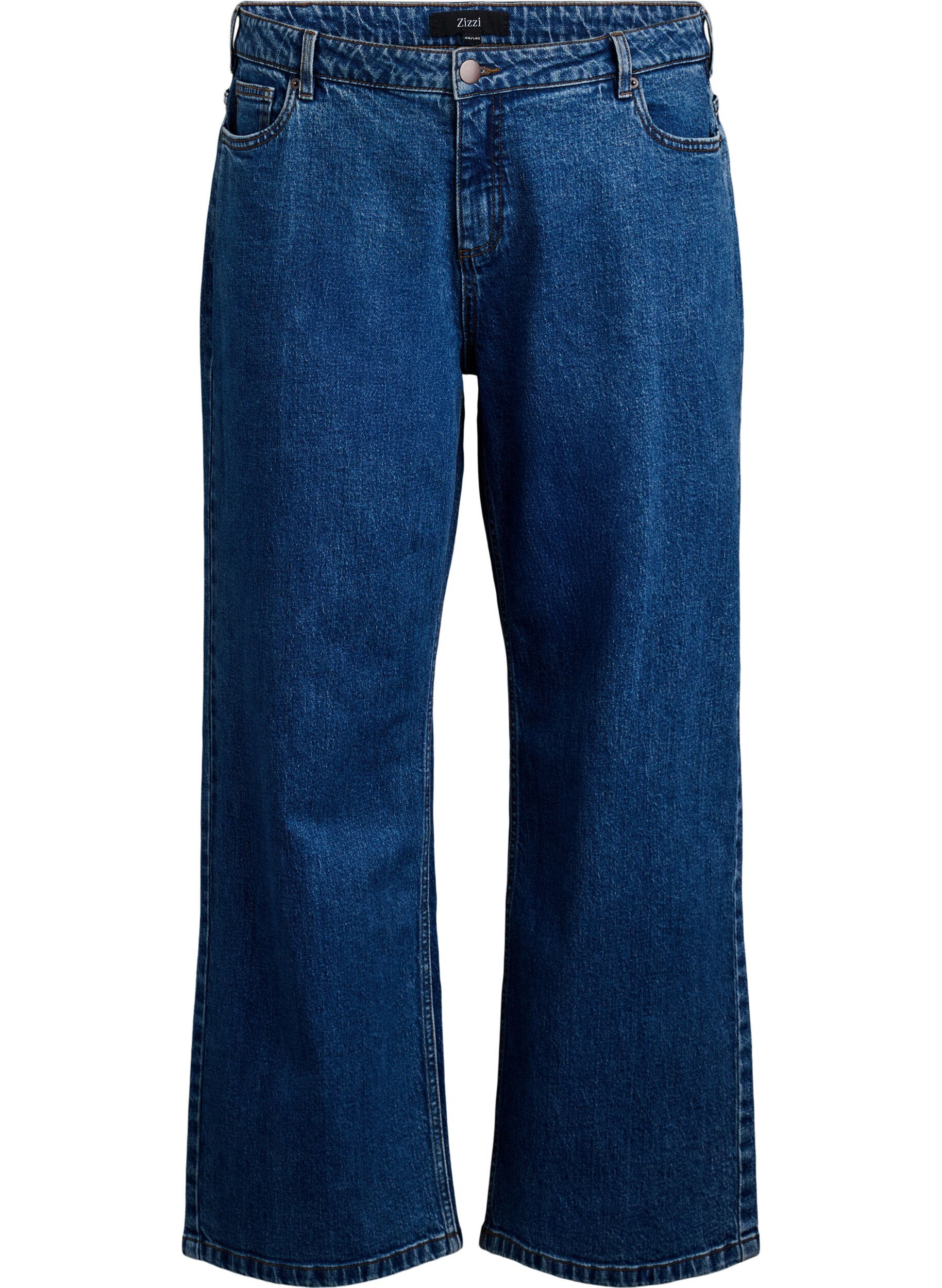 ZizziJeans met wijde pijpen en hoge taille, Blauw, Packshot image number 0