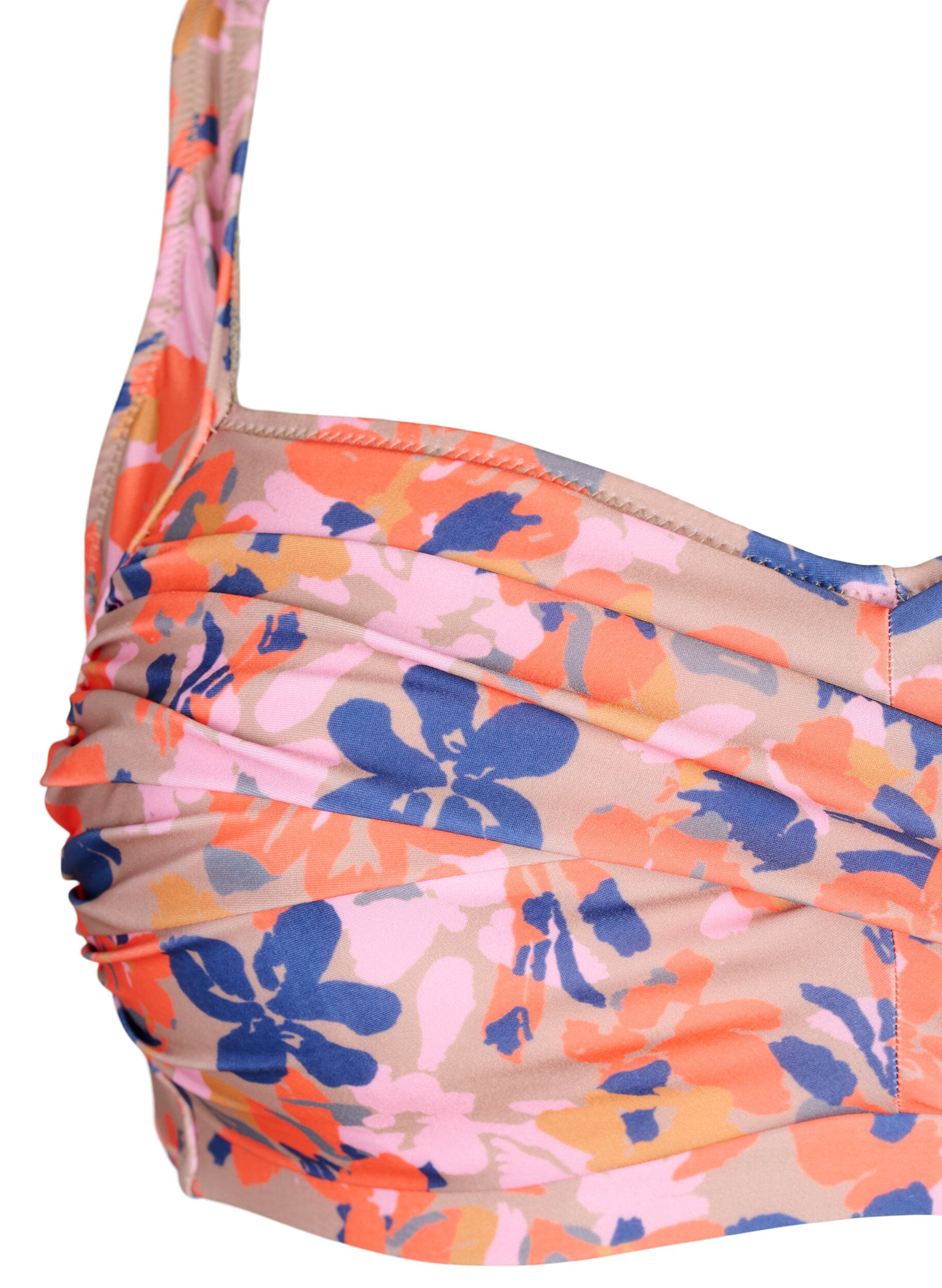 ZizziBedrukte bikinitop, Retro Flower, Packshot image number 2