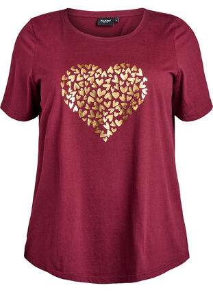 ZizziFLASH - T-shirt met motief, P. Royal Gold Hearts, Packshot image number 0