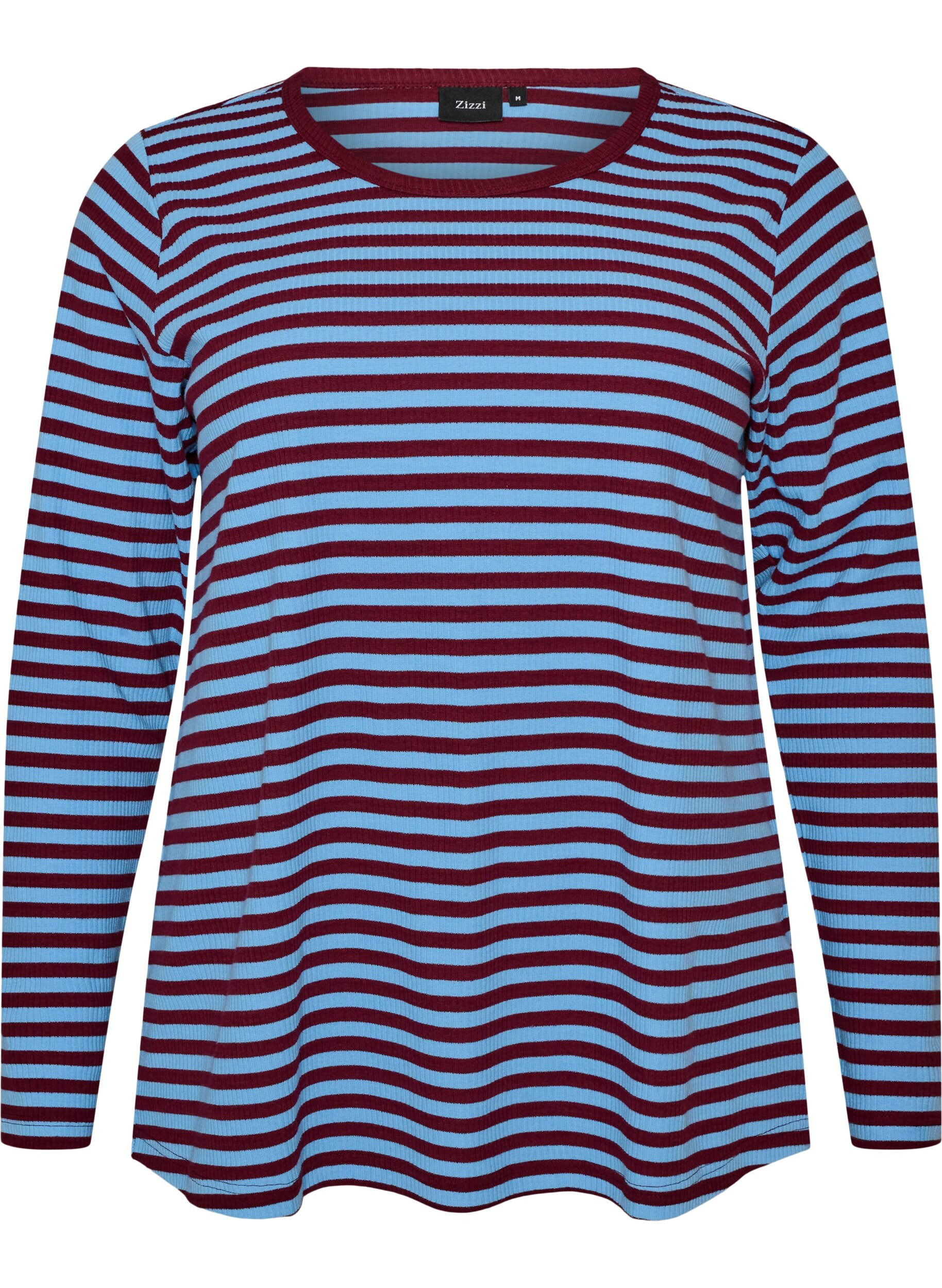 Gestreepte blouse met lange mouwen