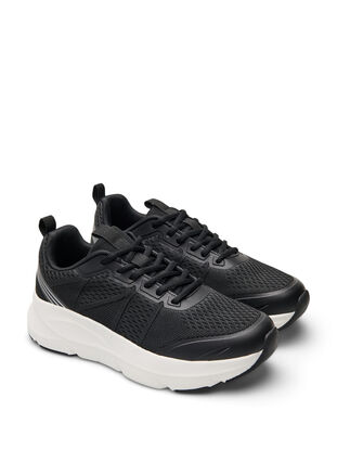 ZizziWide fit - Comfort sneakers met schokabsorberende zool, Black, Packshot image number 1