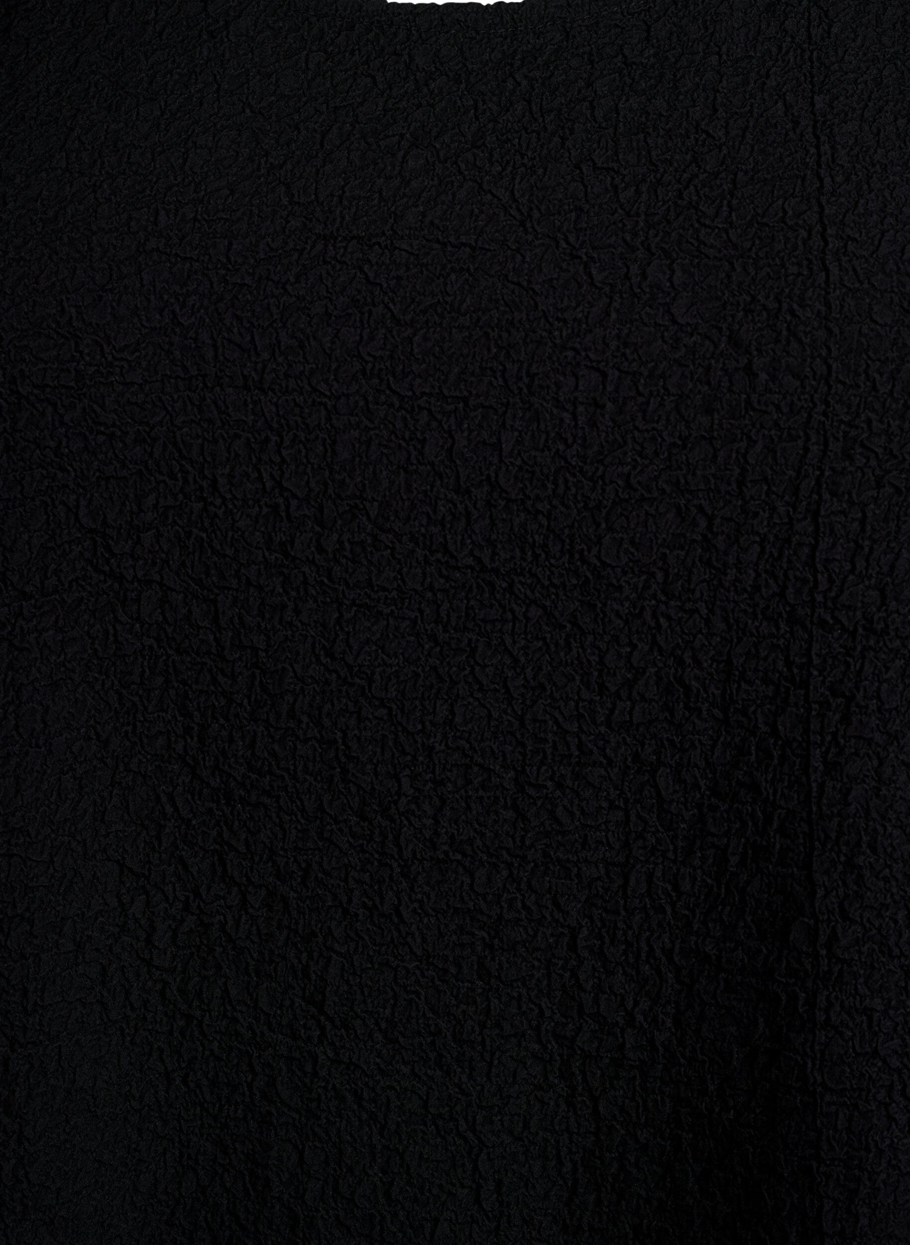 ZizziMouwloze top met textuur, Zwart, Packshot image number 2