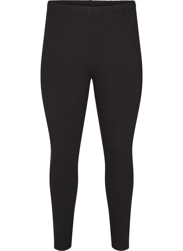 Legging in katoen met voering, Zwart, Packshot image number 0