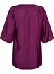 Glanzende tuniek met V-hals en 3/4 mouwen, Paars, Packshot image number 1