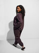 Sweatpants met hoge taille en trekkoord, Bruin, Model image number 2