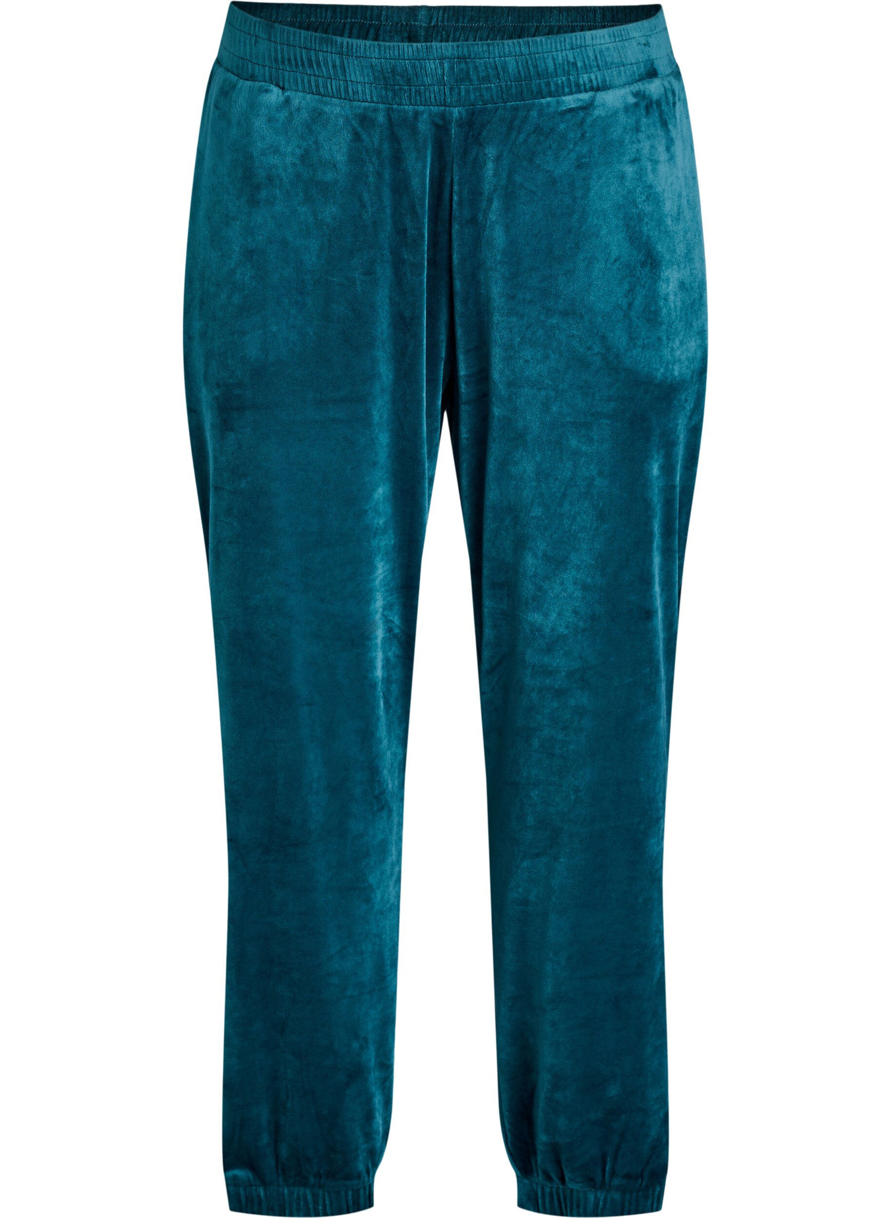 Losvallende fluwelen broek
