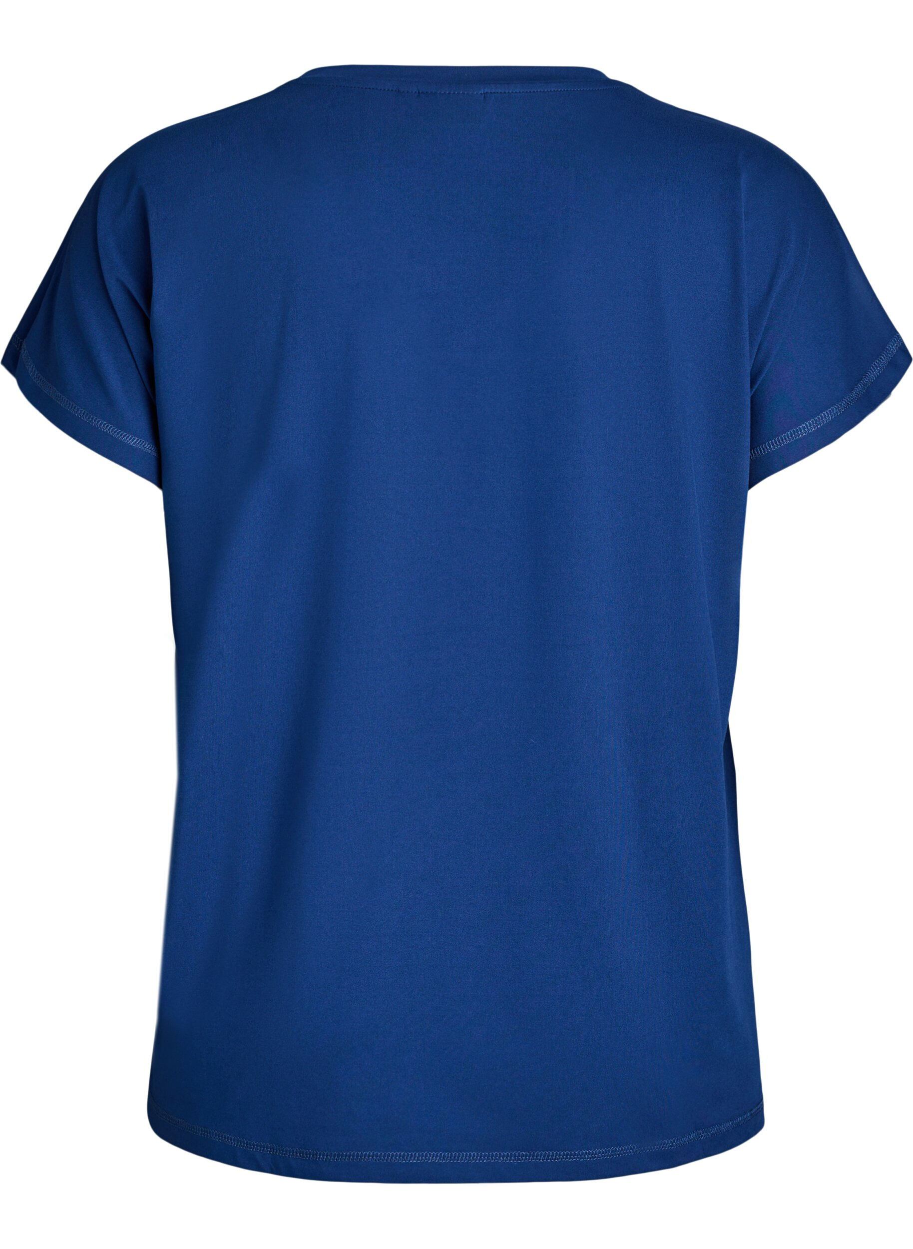 ZizziLosvallend sport T-shirt met V-hals, Blauw, Packshot image number 1
