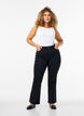 Ellen bootcut jeans met hoge taille, Zwart, Model image number 0