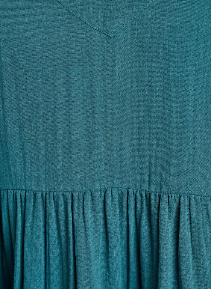 Katoenen strandjurk met spaghettibandjes, Groen, Packshot image number 2