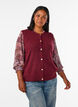 Gebreide vest met decoratieve knopen, Donker Bordeaux, Model image number 0