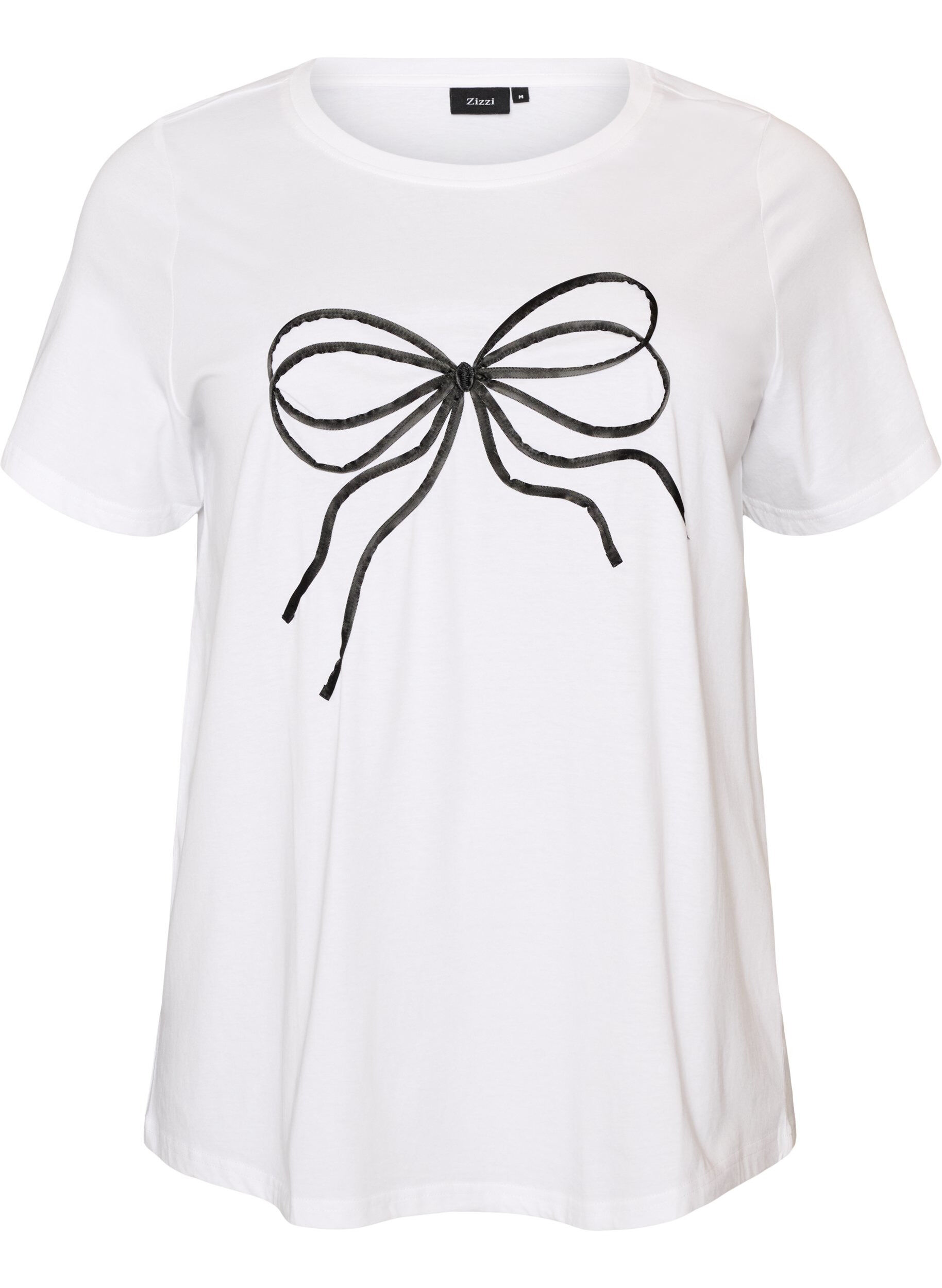 T-shirt van biologisch katoen met decoratief motief