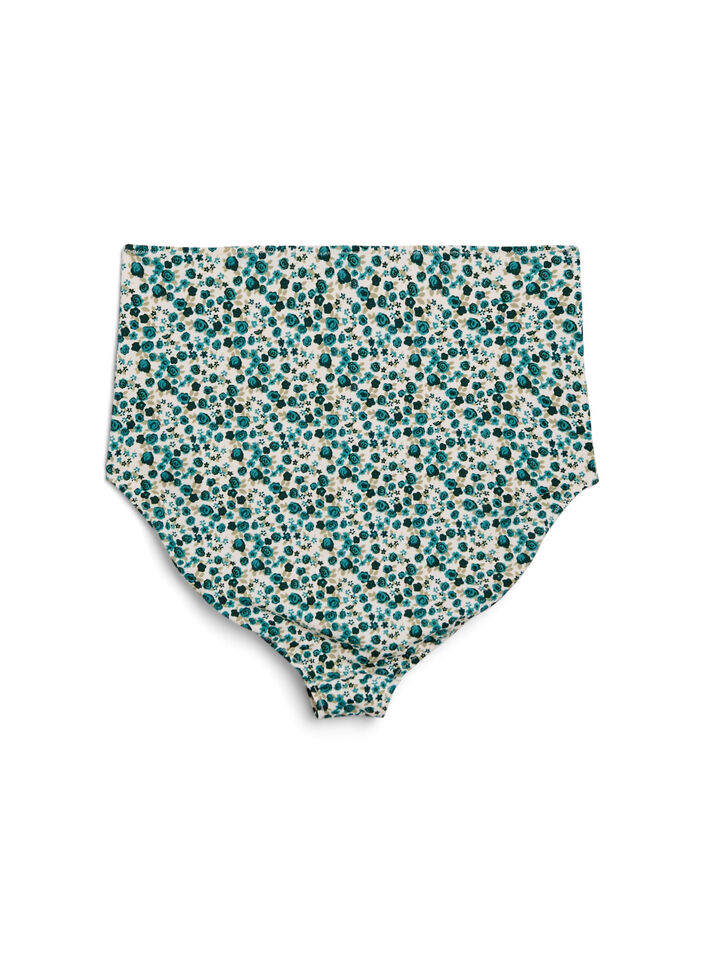 Bikinibroekje met extra hoge taille en bloemenprint, Ditsy Rose AOP, Packshot