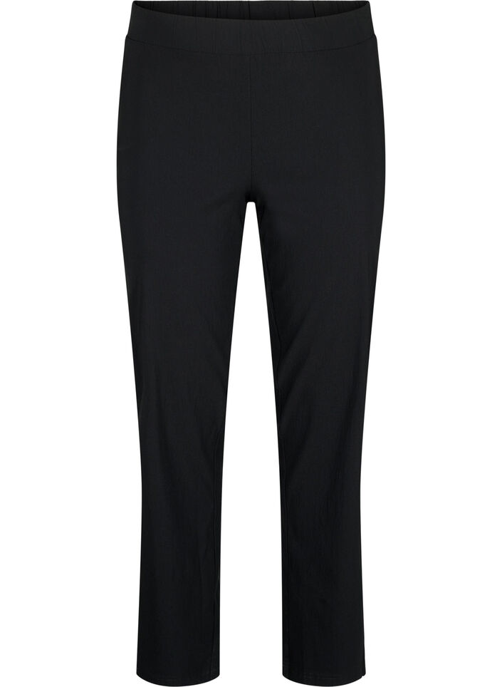 Rekbaar broek van viscose, Black, Packshot
