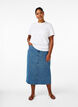 Basic katoenen T-shirt met ronde hals, Wit, Model image number 1