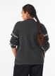 Jumper met decoratieve stiksels, Grijs, Model image number 2
