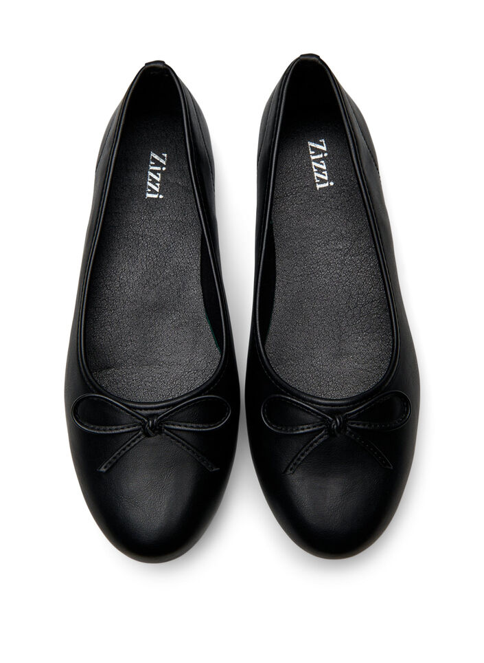 Ballerina met strikje, Zwart, Packshot image number 2